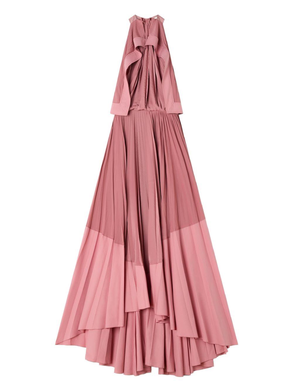 Abito lungo con scollo all'americana in rosa Lanvin - donna 