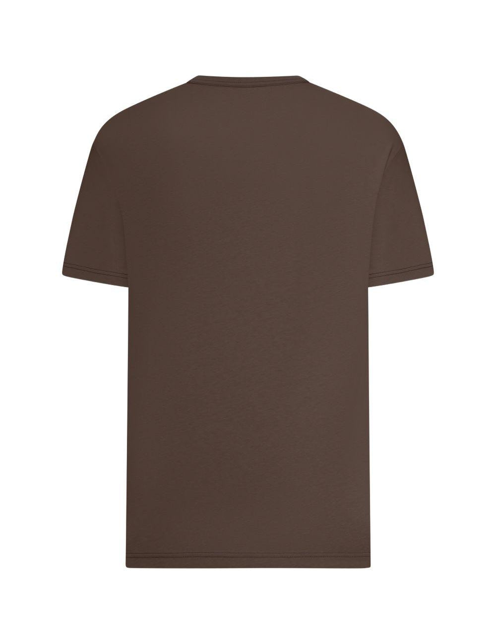 T-shirt a maniche corte in marrone Lemaire - uomo 