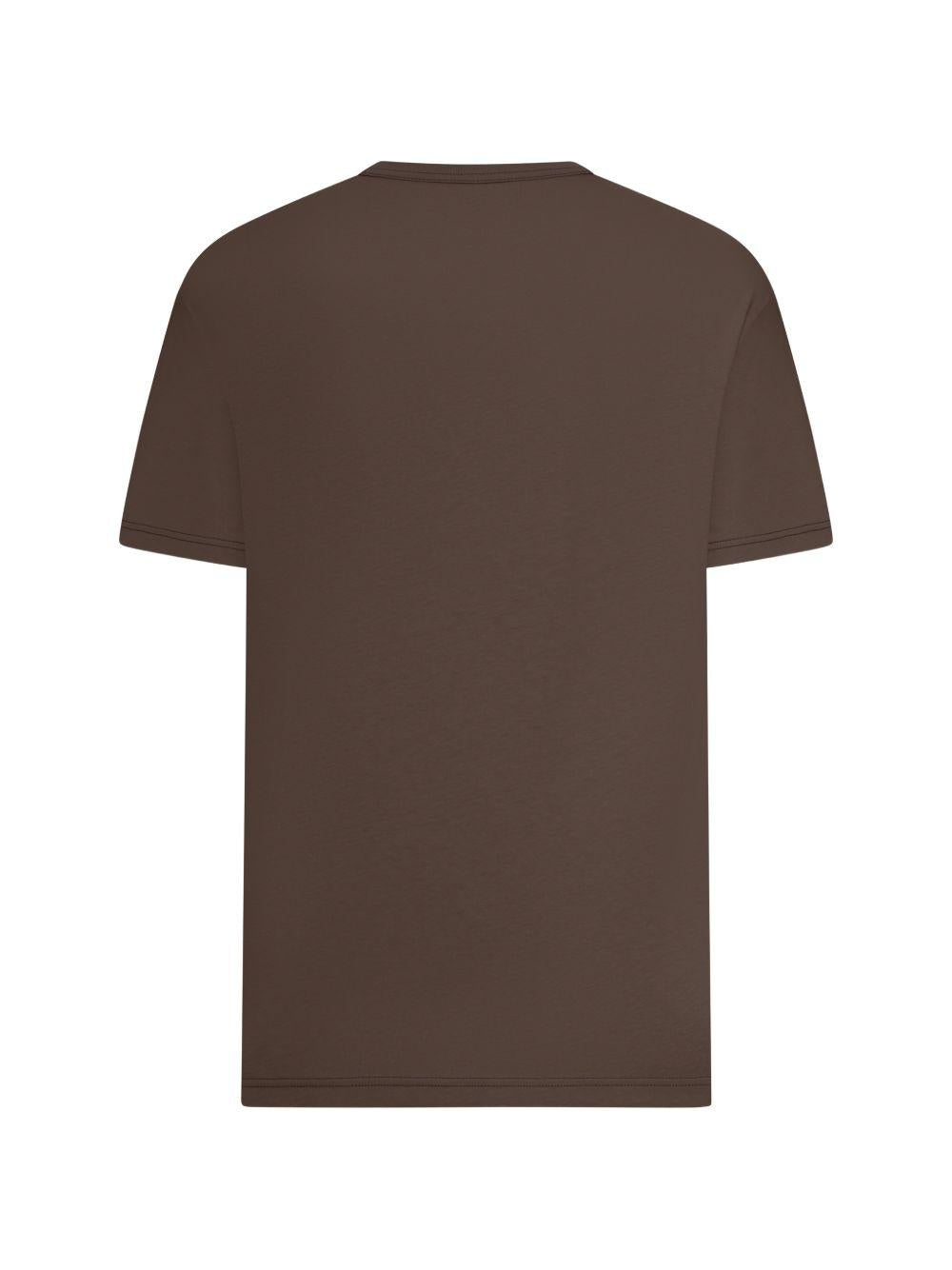 T-shirt a maniche corte in marrone Lemaire - uomo 
