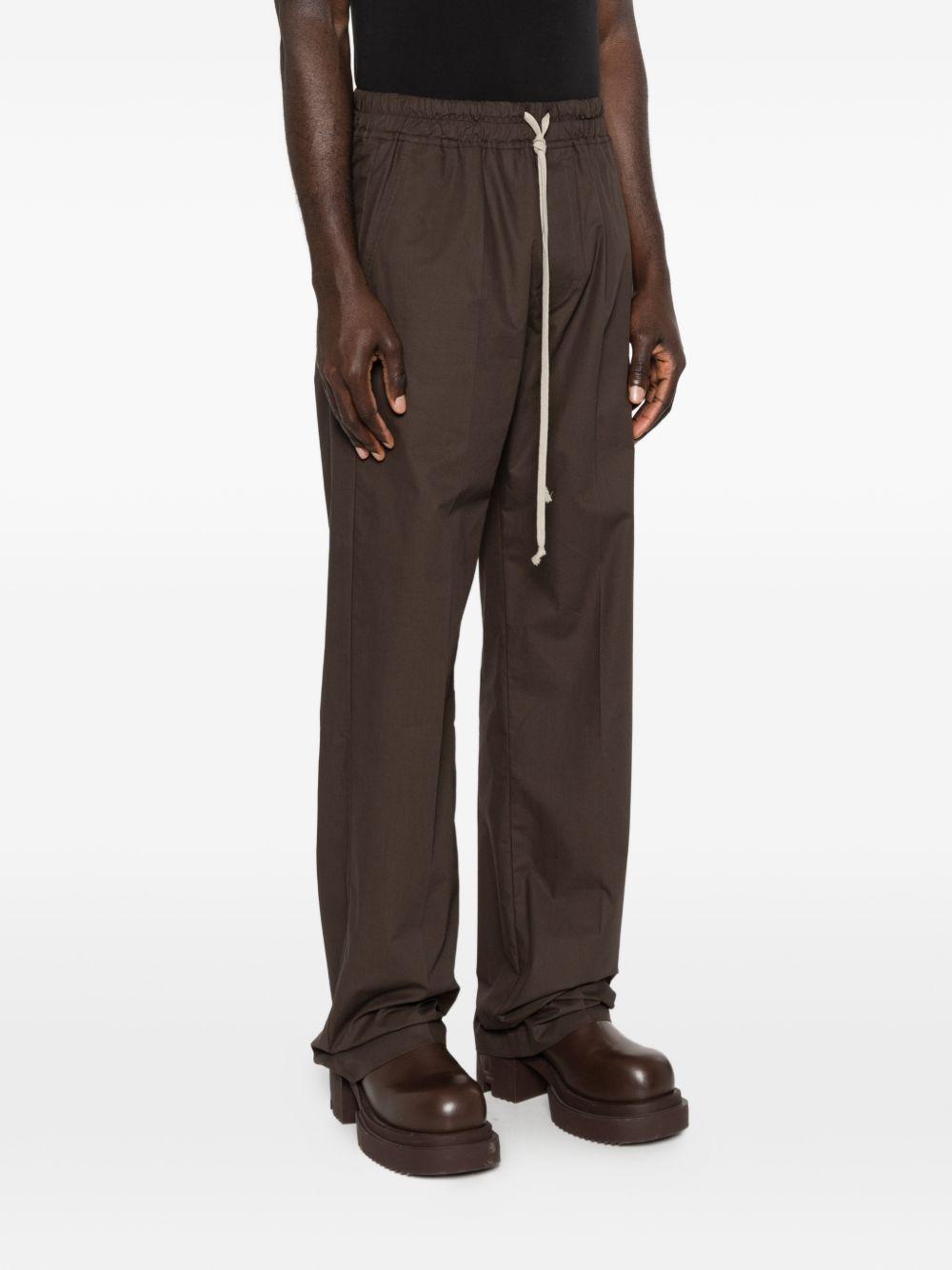 Pantaloni con coulisse dietrich in marrone Rick owens - uomo 