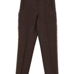 Pantaloni con dettaglio laterale in marrone Moschino - donna 