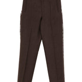 Pantaloni con dettaglio laterale in marrone Moschino - donna 