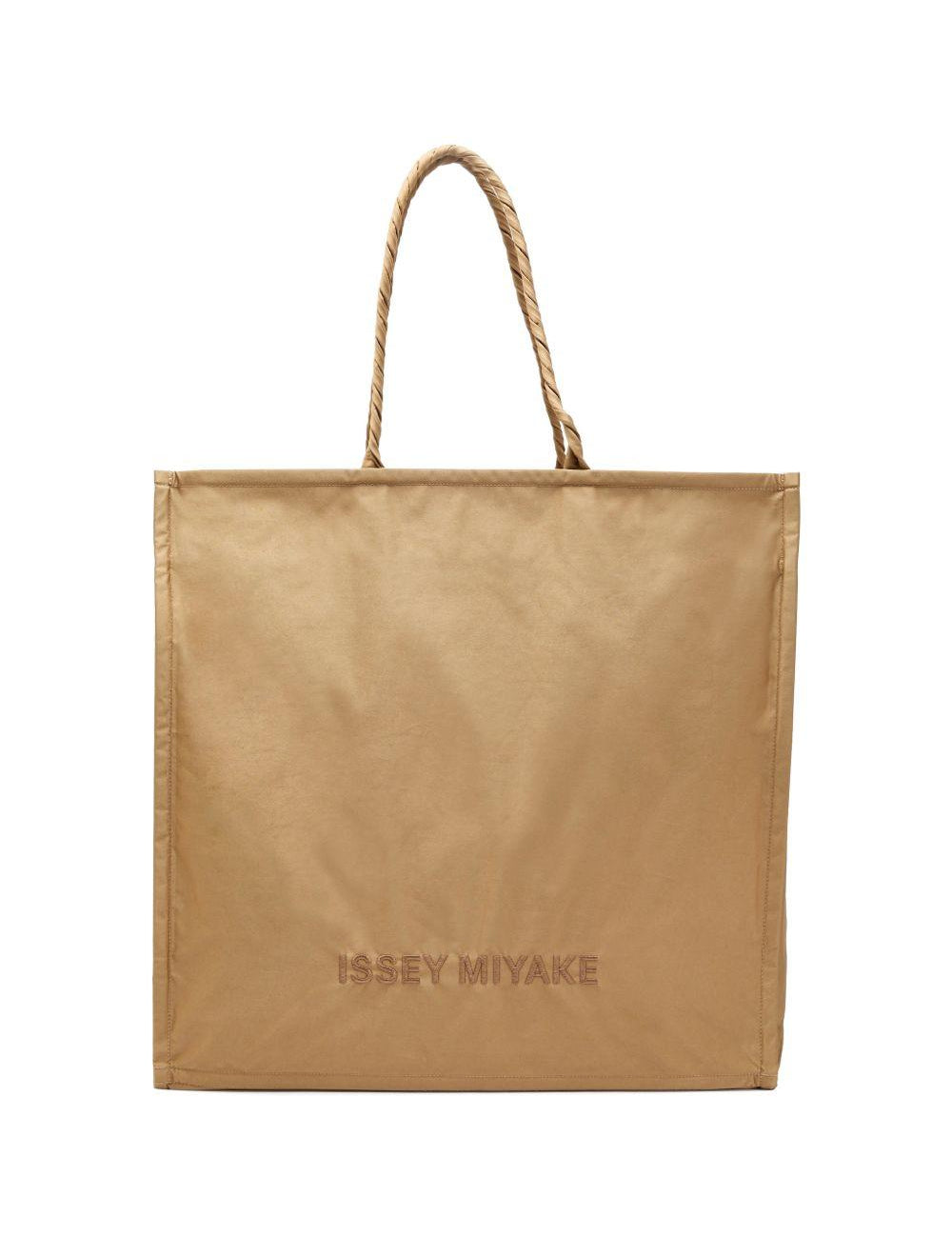 Borsa tote con logo in beige Issey Miyake - donna 