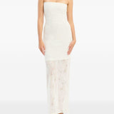 Abito lungo senza spalline in bianco Rotate - donna 