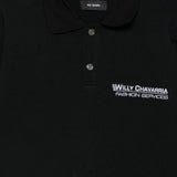 Polo con ricamo in nero Willy chavarria - uomo 