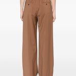 Pantaloni a gamba ampia elasticizzati in marrone Maxmara weekend - donna 