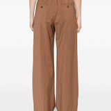 Pantaloni a gamba ampia elasticizzati in marrone Maxmara weekend - donna 
