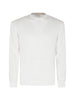 Eleventy crew neck sweater in white - men's