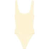 Costume da bagno con scollo quadrato in giallo pastello Hunza g - donna 
