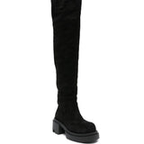 Stivali con plateau da 75 mm in nero Rick owens - donna 