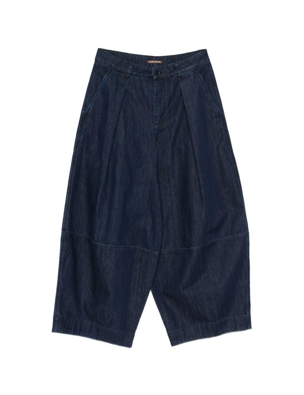 Jeans a pieghe in blu Ymc - uomo 