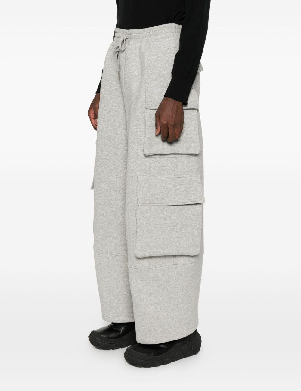 Pantaloni cargo con coulisse in grigio Feng Chen Wang - uomo 
