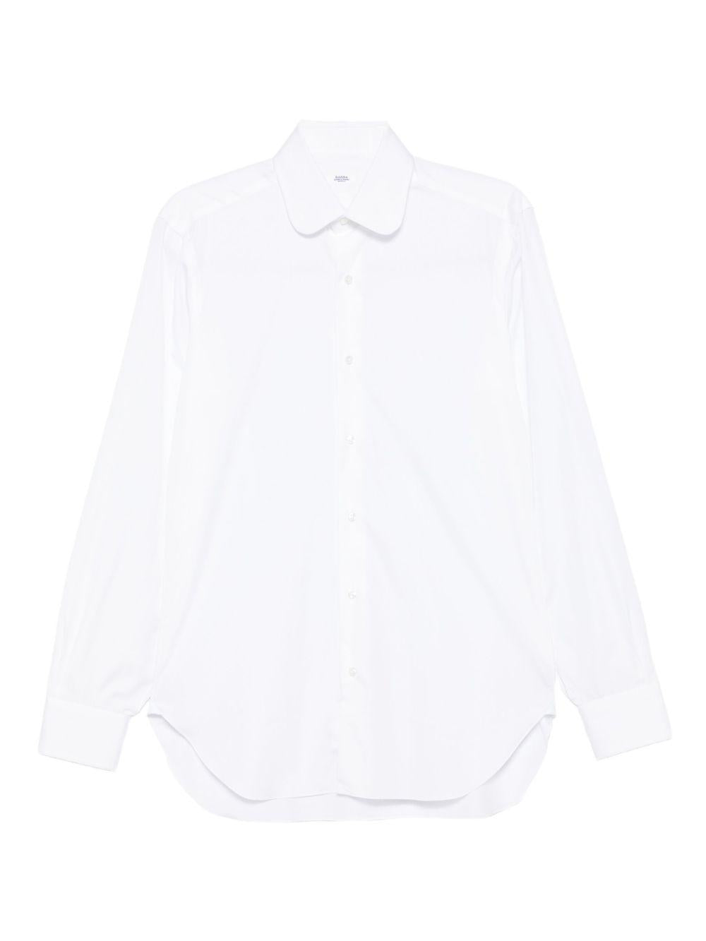 Camicia con colletto peter pan in bianco Barba - uomo 