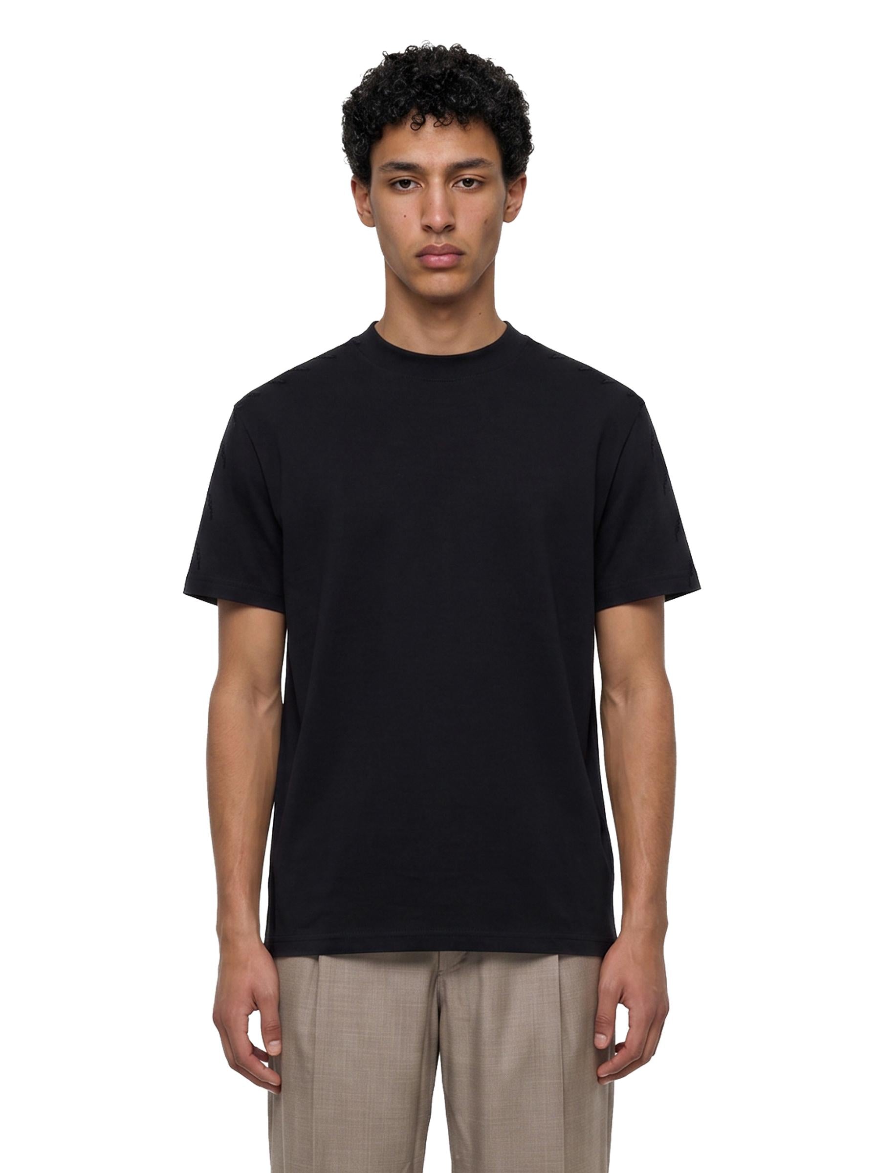 T-shirt a maniche corte in nero 