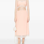 Gonna midi con orlo in pizzo rosa Simone Rocha - donna 