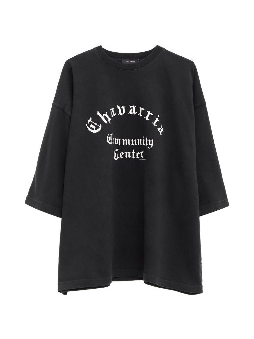 T-shirt Chavarria con stampa in nero Willy chavarria - uomo 