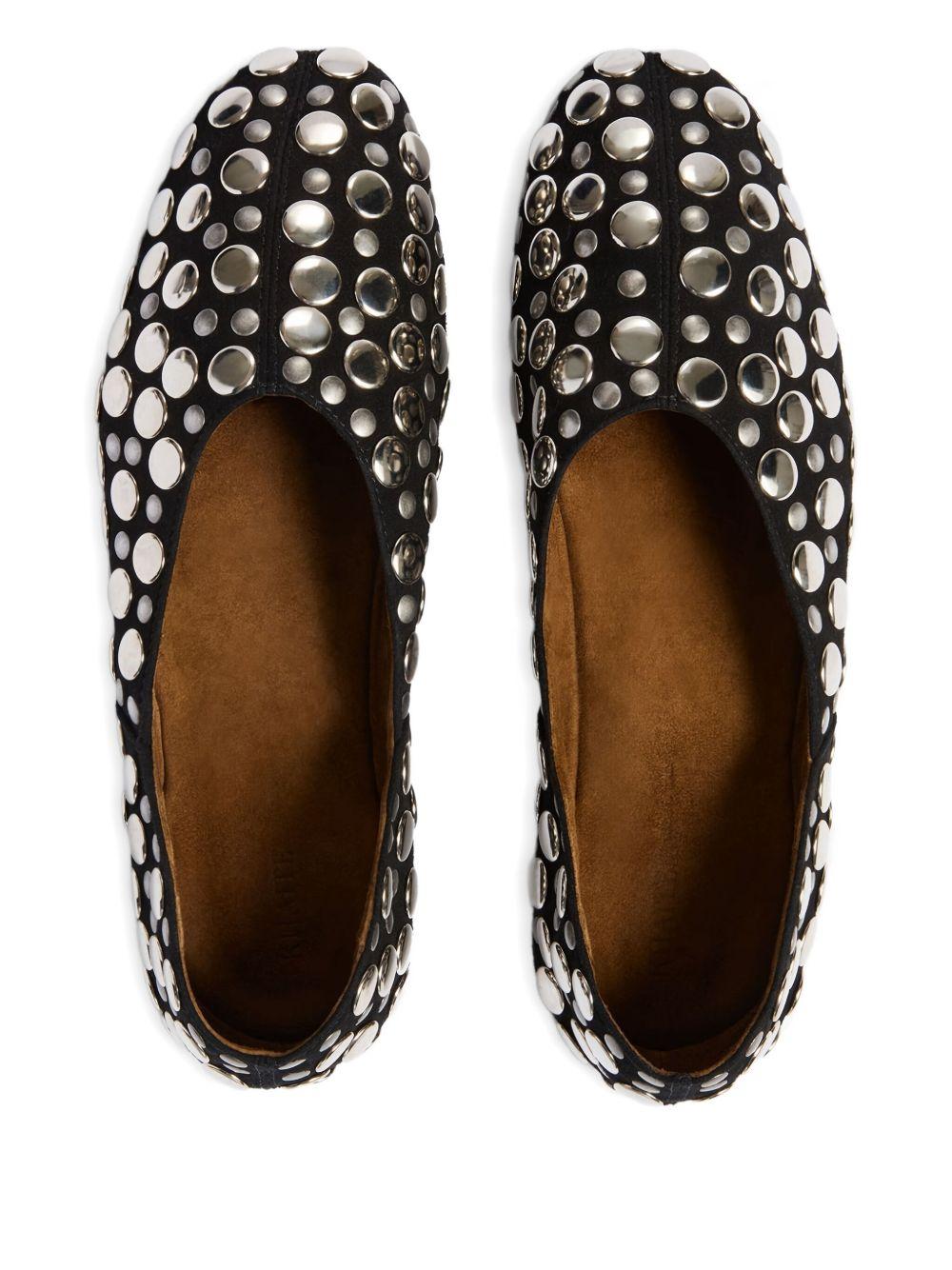 Ballerine con borchie jane in nero Khaite - donna 