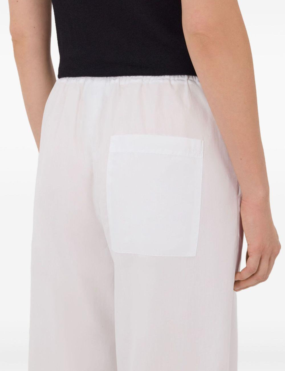 Pantaloni Sero LDS con coulisse in bianco Loulou de saison - donna 