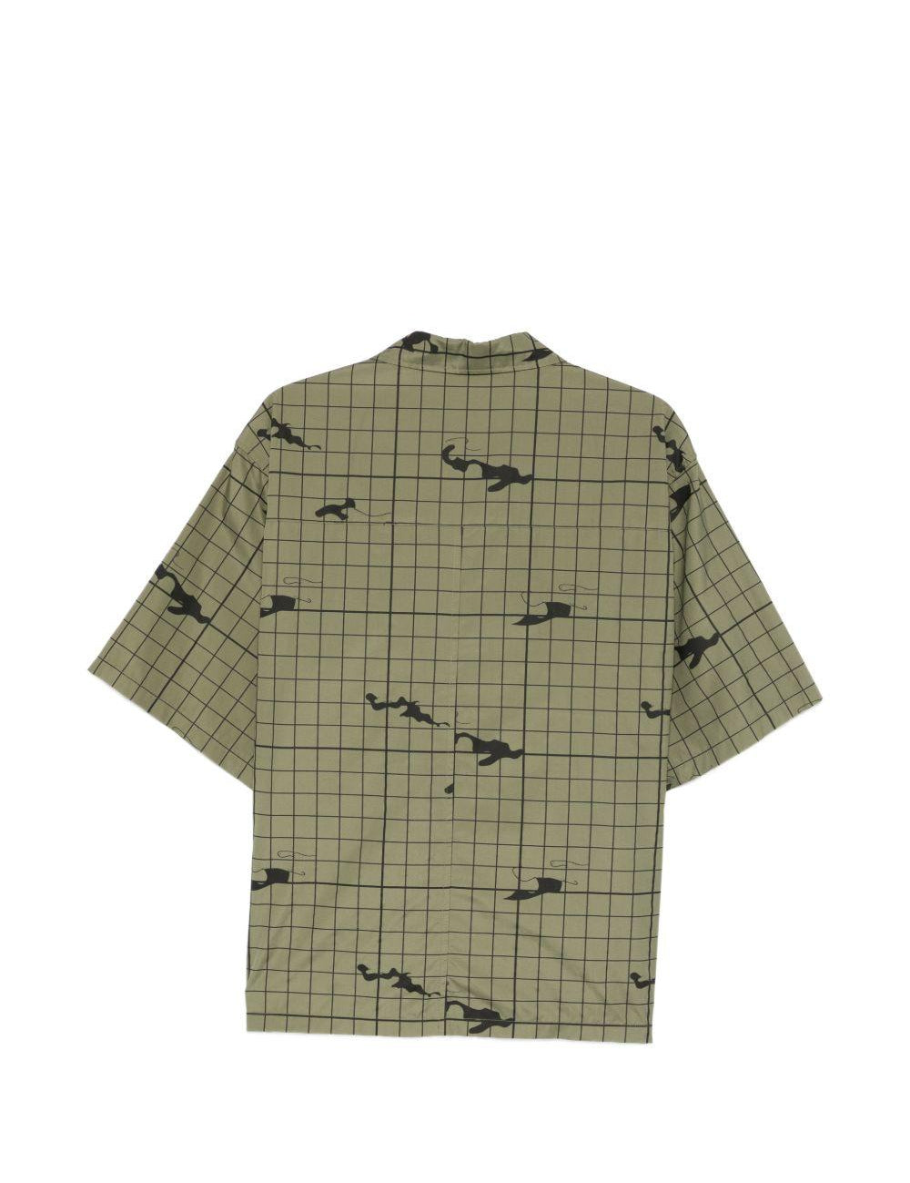 Camicia a quadri in verde Undercover - uomo 