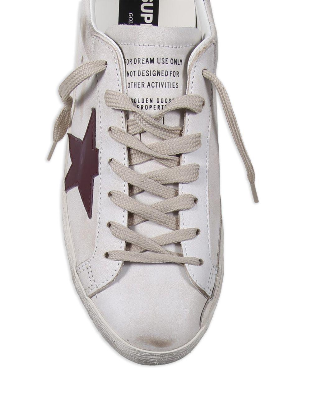 Sneakers Superstar in avorio e bordeaux Golden goose - uomo 