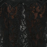 Gonna lunga dettaglio in pizzo nero Rabanne - donna 
