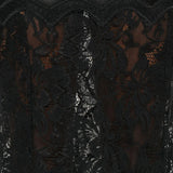 Gonna lunga dettaglio in pizzo nero Rabanne - donna 