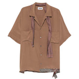 Camicia a maniche corte Pasolini in marrone Magliano  - uomo 