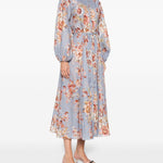 Abito midi a fiori Awaken Billow in blu Zimmermann - donna 