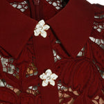 Abito mini in pizzo in bordeaux 