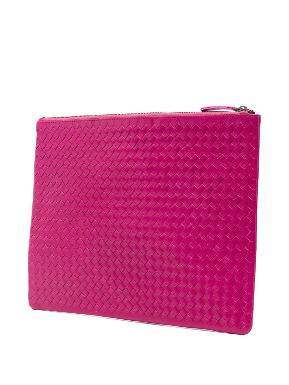 Clutch intrecciato A4 in rosa Dragon diffusion - donna 