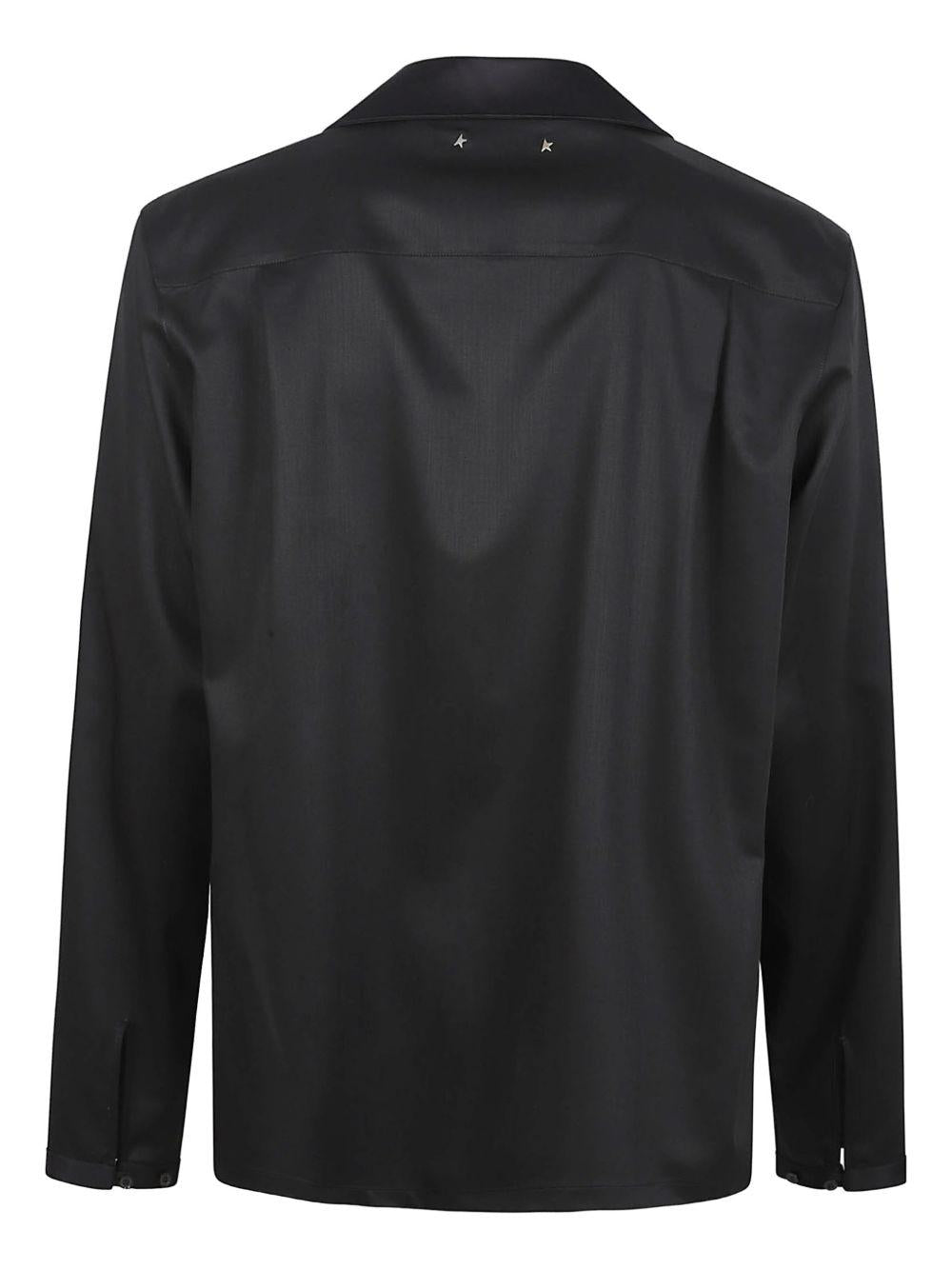 CAMICIA CON TASCHINO IN NERO GOLDEN GOOSE - UOMO 