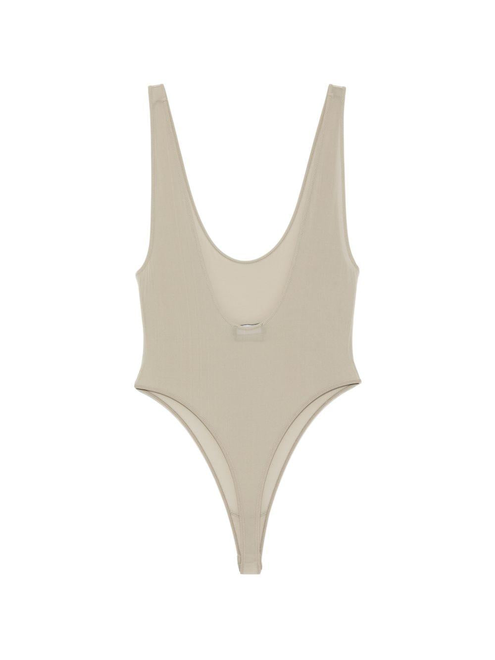 Body con scollo a V in grigio Wardrobe.Nyc - donna 
