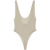 Body con scollo a V in grigio Wardrobe.Nyc - donna 