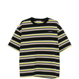 T-shirt a righe in cotone multicolore 