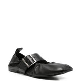 Ballerine Rosalind in pelle in nero 