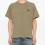 T-shirt a maniche corte in verde Rhude - uomo 