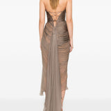 Abito da sera con spacco heidi in grigio Maria lucia hohan - donna 