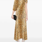 Abito lungo con stampa animalier Rabanne - donna 