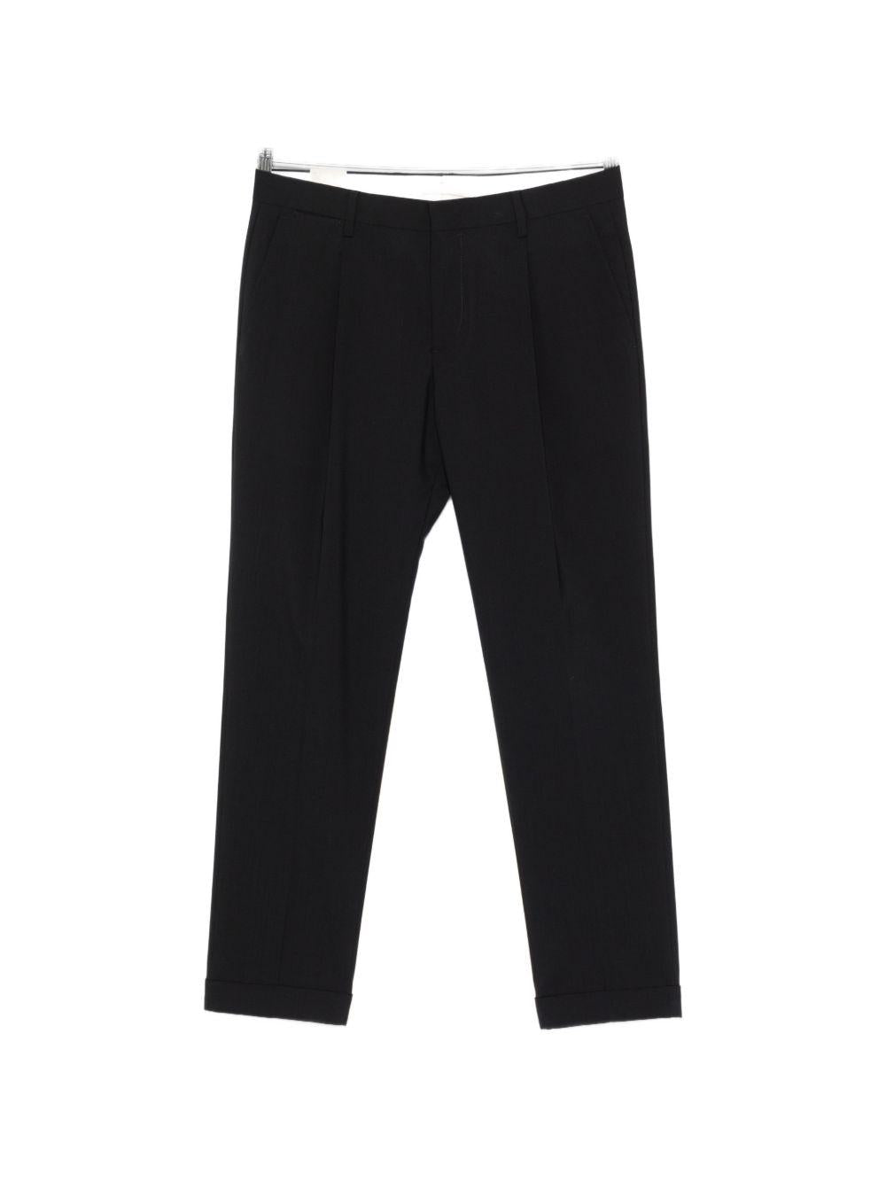 Pantaloni tiberio con pieghe in nero Briglia 1949 - uomo 