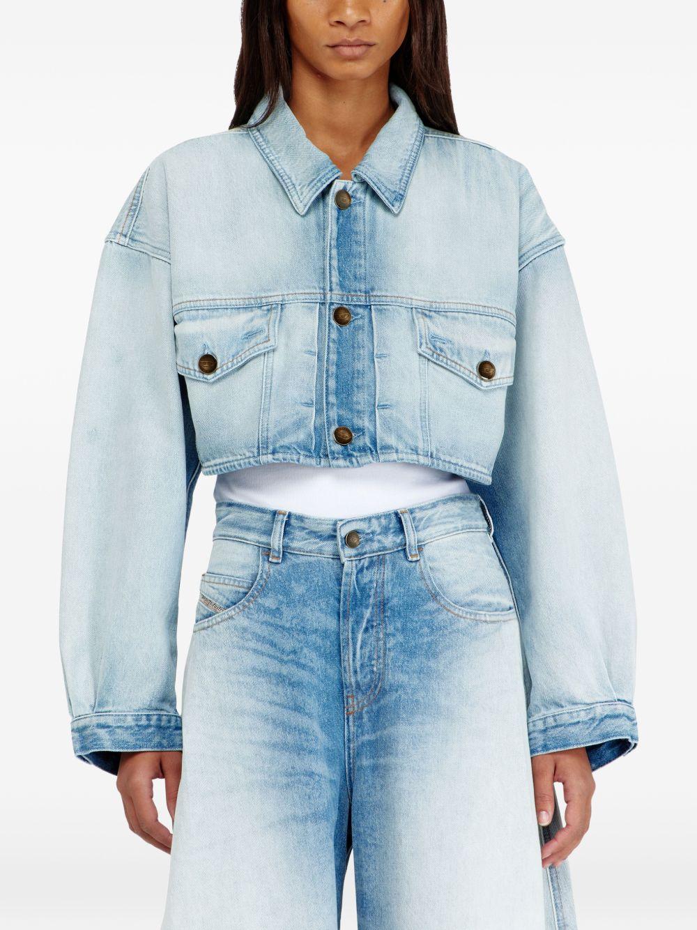 Giacca denim crop de-malley-s in celeste Diesel - donna 