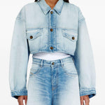 Giacca denim crop de-malley-s in celeste Diesel - donna 