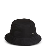 Cappello bucket con logo in nero Ami paris - unisex 