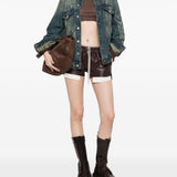 Pantaloncini con coulisse FOG BOXERS in marrone Rick owens - donna 