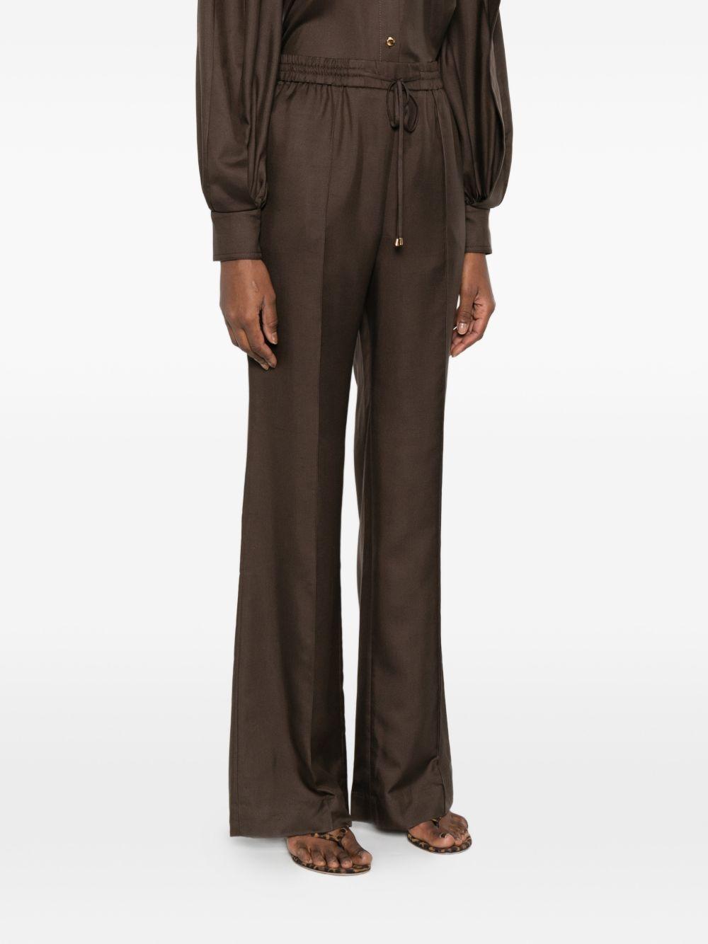 Pantaloni Luna con vita elasticizzata in marrone Zimmermann - donna 