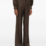Pantaloni Luna con vita elasticizzata in marrone Zimmermann - donna 
