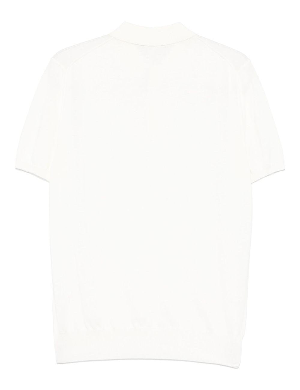 Polo in cotone in bianco Caruso - uomo 