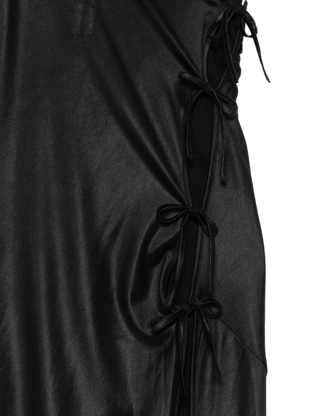 Abito lungo monospalla in nero Rick owens drkshdw - donna 
