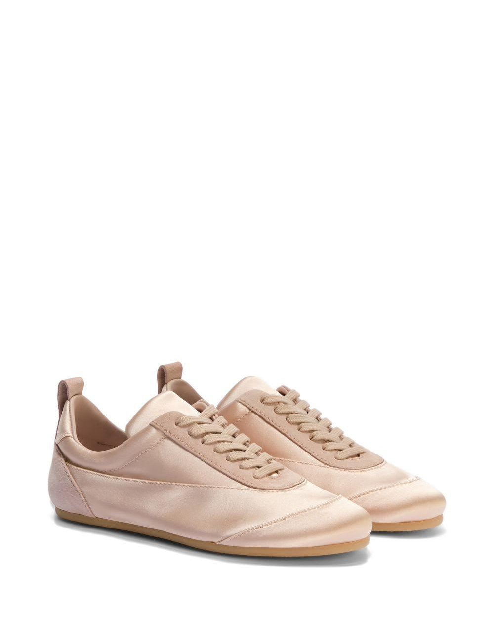 Sneakers con finitura satinata in rosa Jil sander - donna 