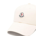 Cappello da baseball con applicazione logo in bianco Moncler - unisex 