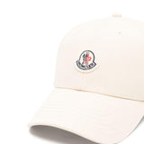 Cappello da baseball con applicazione logo in bianco Moncler - unisex 